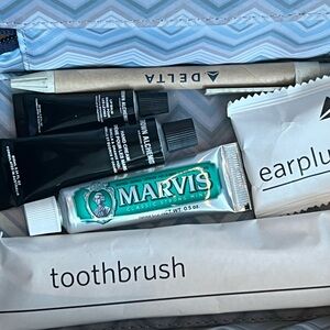 Missoni With Travel Necessities Navy Zigzag pattern travel/cosmetic bag.